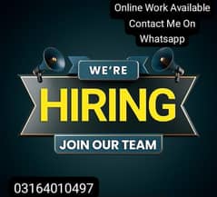 WeAre Hiring Career GrowthOpportunity Online Marketing,Office Mangment