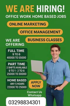 Office work & online work available for male & female