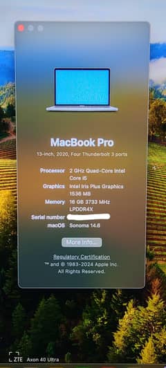 Macbook pro 2020 touchbar 512gb