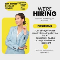 We Are Hiring – Female Staff (Sales & Marketing)