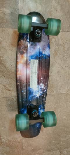 kids scate board in space theme colour