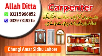 Senior Carpenter & Woodwork Specialist