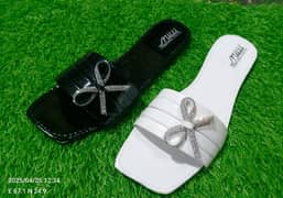 Black and white Female footware 6 to 11 size available