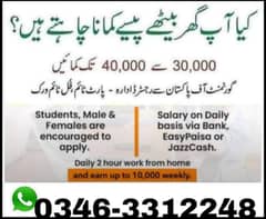 Online job at Home/Part Time/Data Entry/Typing/YouTube course/Teaching
