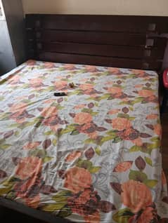 wooden king bed