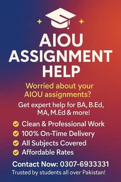 Aiou Assignments Available