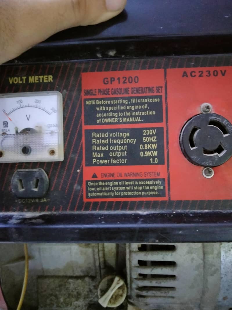 1 kva generator for sale. avr installed. gaskit also installed 2