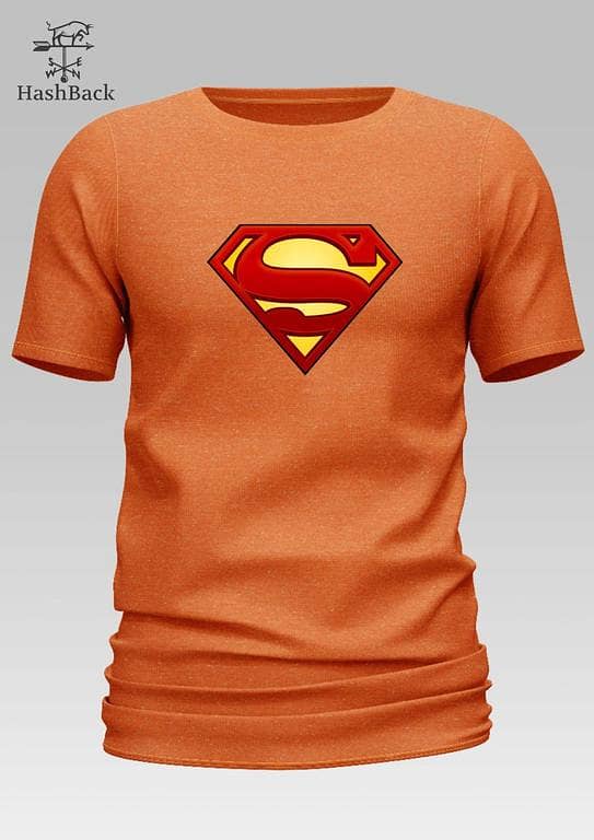 HashBack Oversized Superman Logo T-Shirt for Men in Premium Cotton Blend
