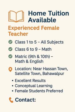 home tuition available