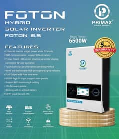 Primax FOTON 8.5 6500W Solar Hybrid Inverter