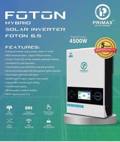 Primax FOTON 6.5 4500W Solar Hybrid Inverter