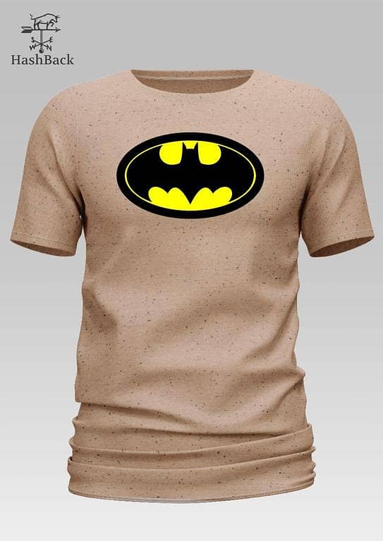 HashBack Men's Oversized Premium Batman 2 Graphic T-Shirt
