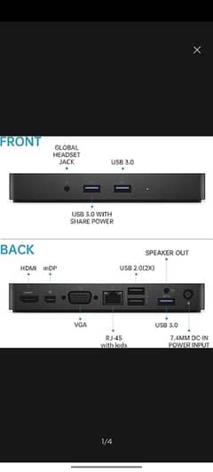 Genuine Dell WD15 K17A Docking Station