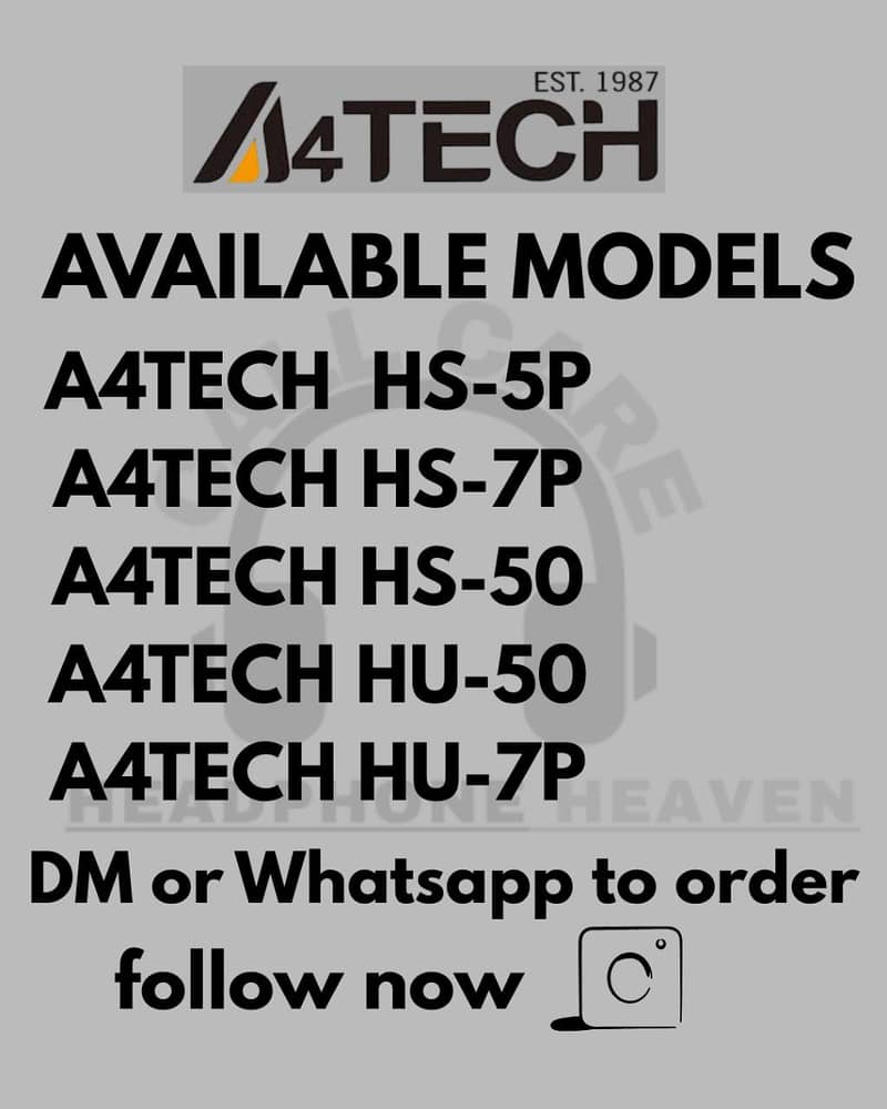 A4tech Headphones Available all models 1