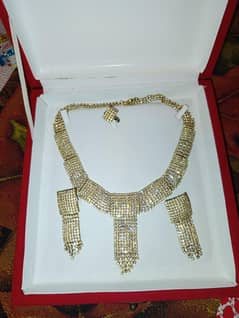 Artificial Jewelry, Necklace + Ring, Gold like. Negotiable.