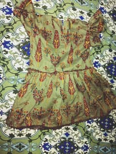 Olive Green Tree of Life Printed Tunic