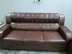 Leather sofa set