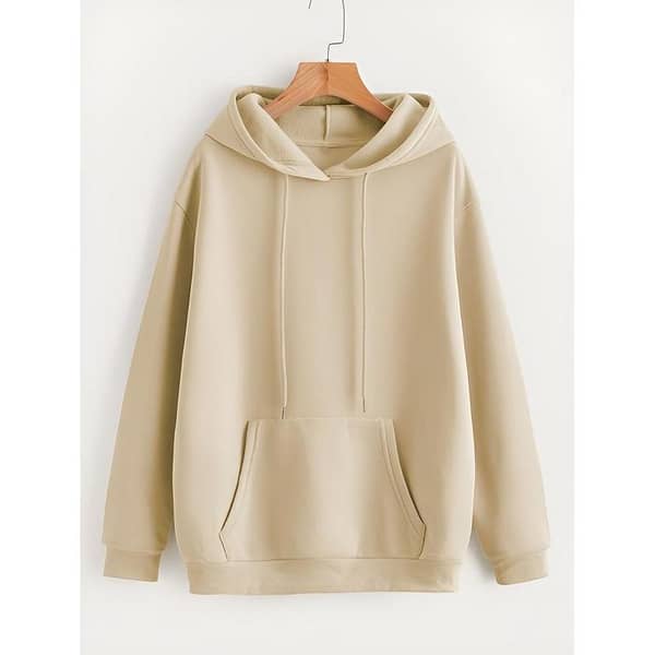 Jack Beos Men's Cream Fleece Pullover Hoodie - Model 23092023