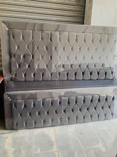 Luxury Queen Size Bed Frame - Velvet Finish - Cstomizable
