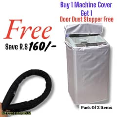 washing machine cover with door stopper
