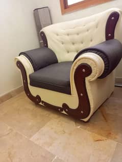 sofa 5 seater with center glass table