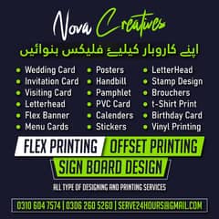 All printing  3D Sign board, Flex Printing services and packagin Prin
