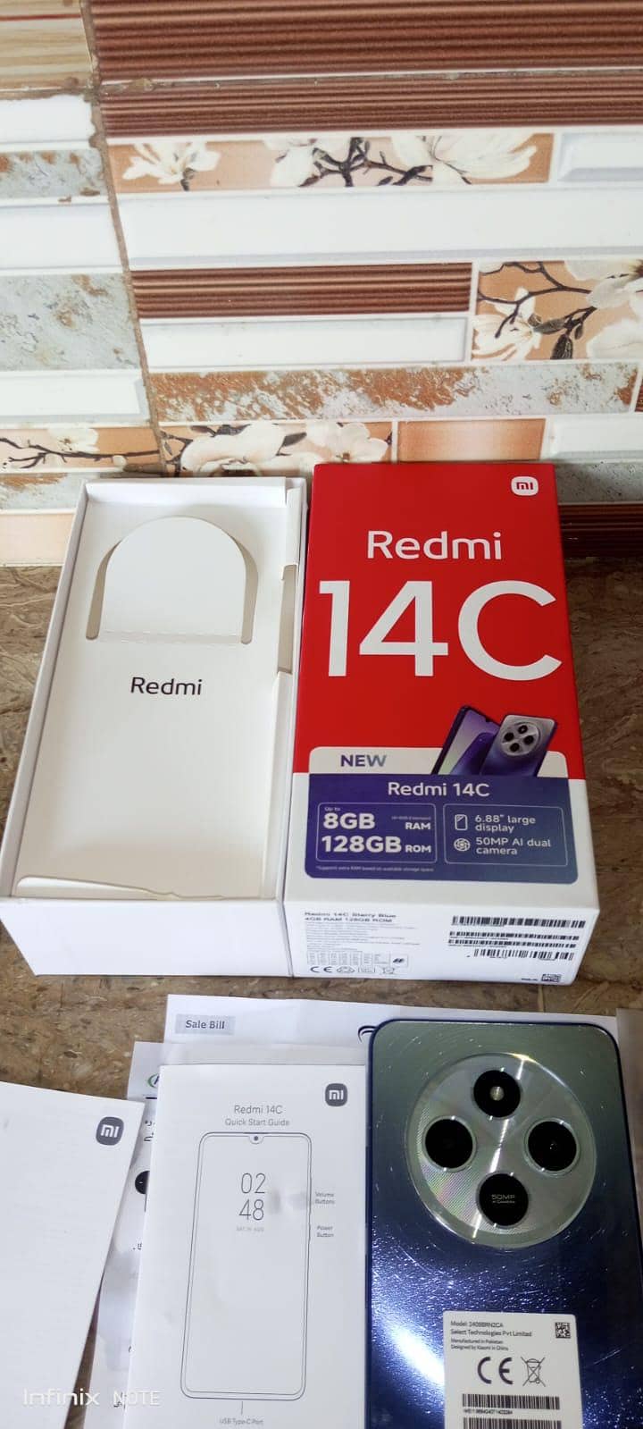 redmi 14 c new charge in use 10 by 10 condition 3