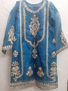 organza 3 peice embroidered suit