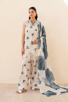 3pcs Lawn Embroidered Suit for women . Best Quality clothes For Women.