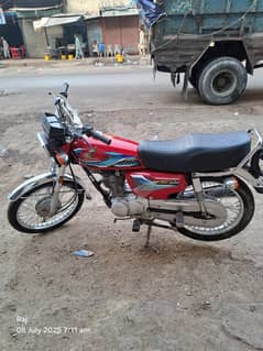 Honda CG 125 2024 Karachi Number Plate Red