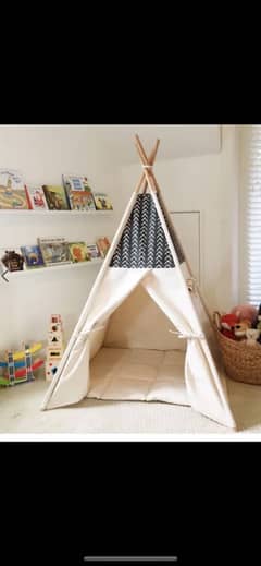 Teepee tent for kids with floor cushion