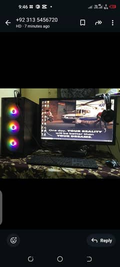 BRAND NEW GAMING PC WITH SCREEN AND HEAD PHONE
