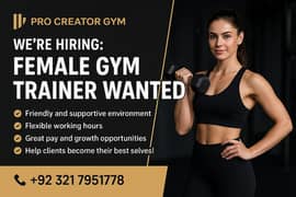 female gym trainner for female time