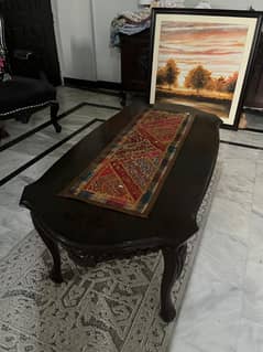 wooden rectangular centre table