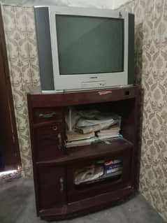 Sony TV with TV trolly for sale contact 03067276246
