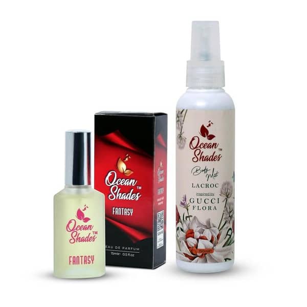 Lacroc Body Mist and Fantasy Perfume Set by Ocean Shades