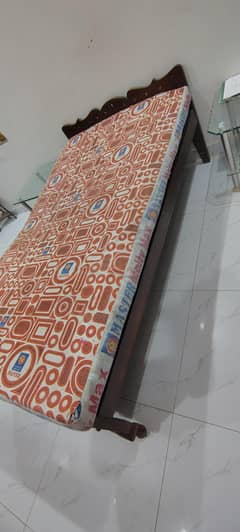 bed with mattress