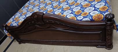 double bed with side table