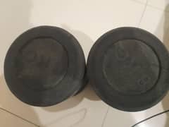 8 kg dumbbells each