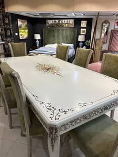 Handcrafted Sheesham Wood Dining Table - 8 Seater