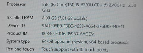Lenovo Thinkpad I5 6th gen