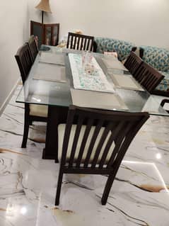 Wooden dining table