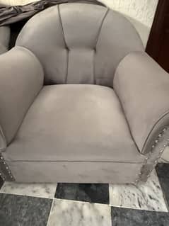2 sofa set 5-5 seater and 1 show case totally wood