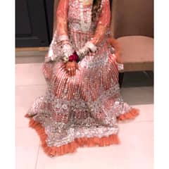 Silk & net fabric  bridal dress