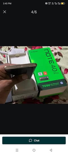 note 40 pro 12+12 /256 wranty 20 din use kiya hy 10/10 condition