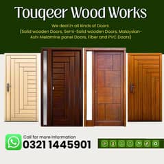 Wood Door/Semi-Solid Wood Door/Fiber Door/Ash/Malaysian/Melamine Door