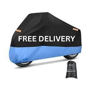 CD 70/100/125 cc Full Size Bike Cover with Storage Bag - Scratch and Water Resistant