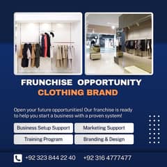 Clothing Brand Frunchise available