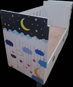 Baby cart with  drawers storage and new mattress slightly used