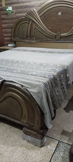 Double Bed With Mattress & 2 Side Table. . .